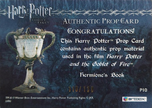 P10 - Hermione's Book - Back