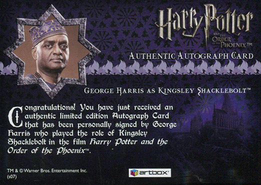 George Harris as Kingsley Shaklebolt - Back